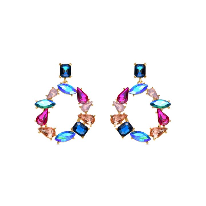 Pendientes Durblai acabado oro de 18 quilates para venta al por mayor de Luxenter