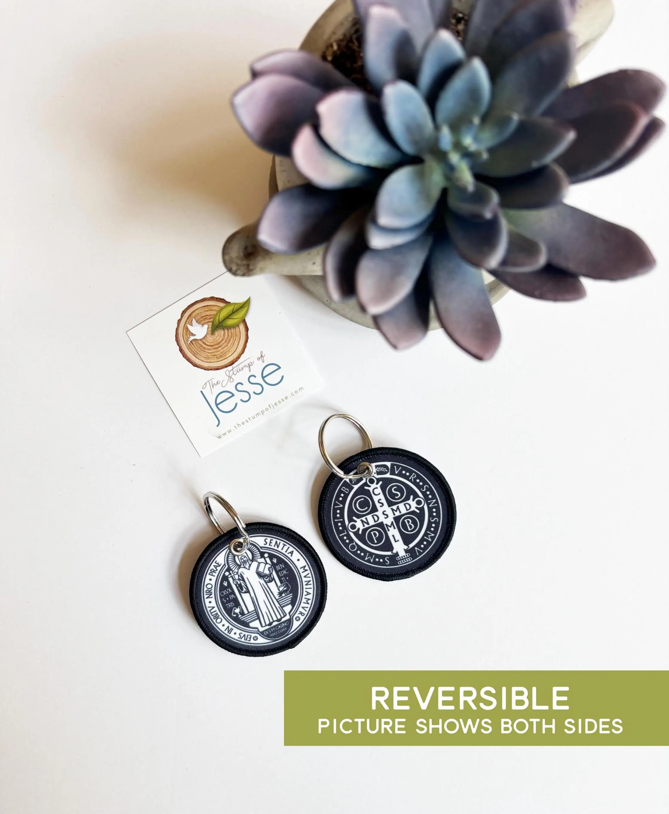 The Stump of Jesse – wholesale Nyckelring - Unisex – St. Benedikt-medalj vävd nyckelring I katolsk nyckelring & present2