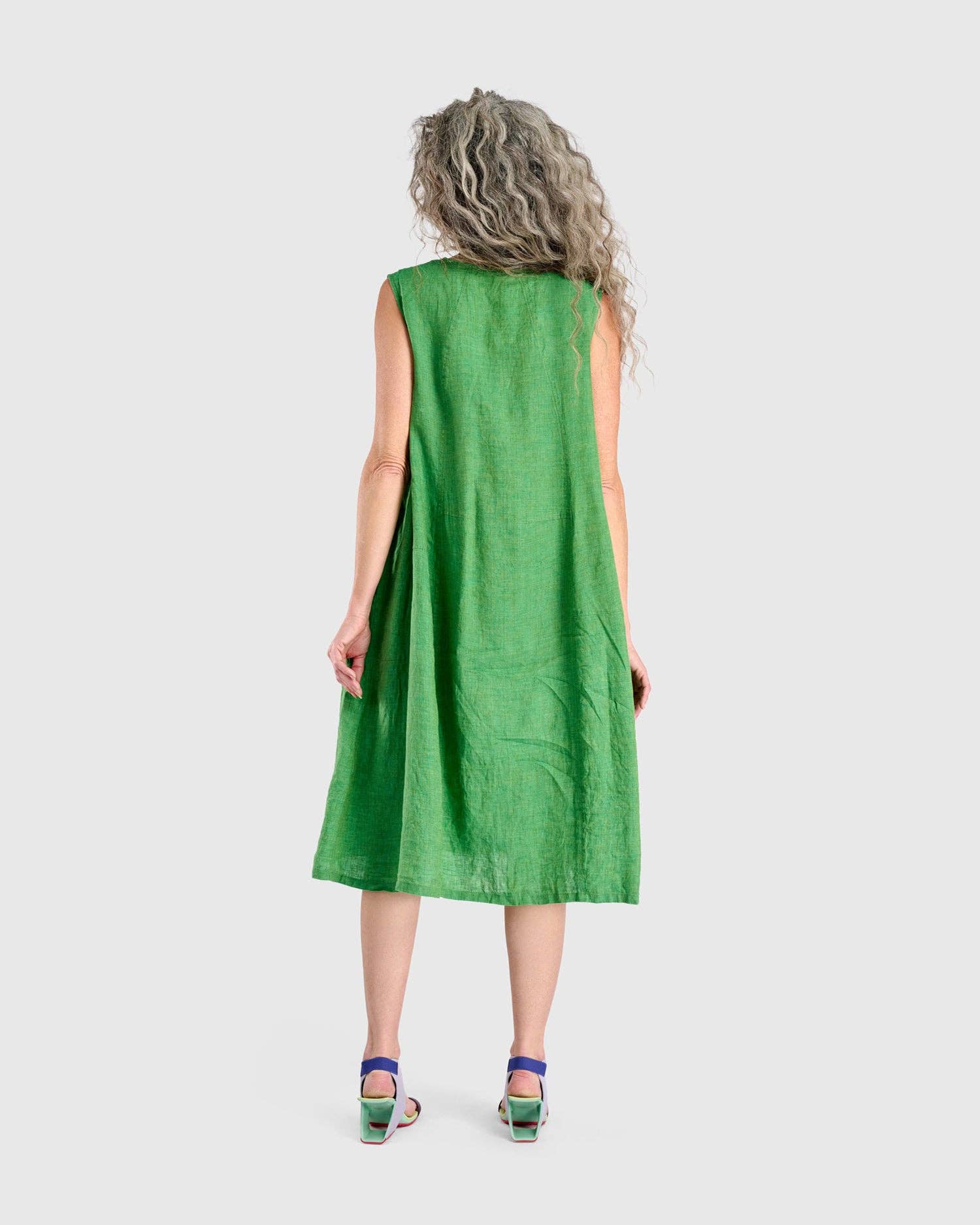 Linen Swing Dress, Mojito for wholesale on Faire3