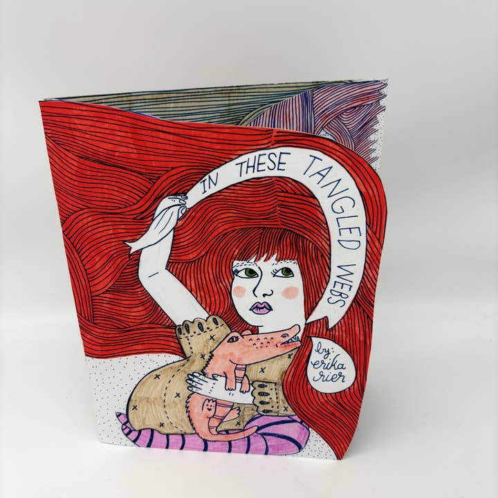In These Tangled Webs, Illustrated Art Zine with Handcut Pag for wholesale by Erika Rier