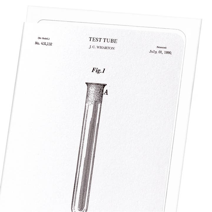Ezen Trade – wholesale Everyday greeting card – PATENT OF TEST TUBE (1890): Greeting Card2
