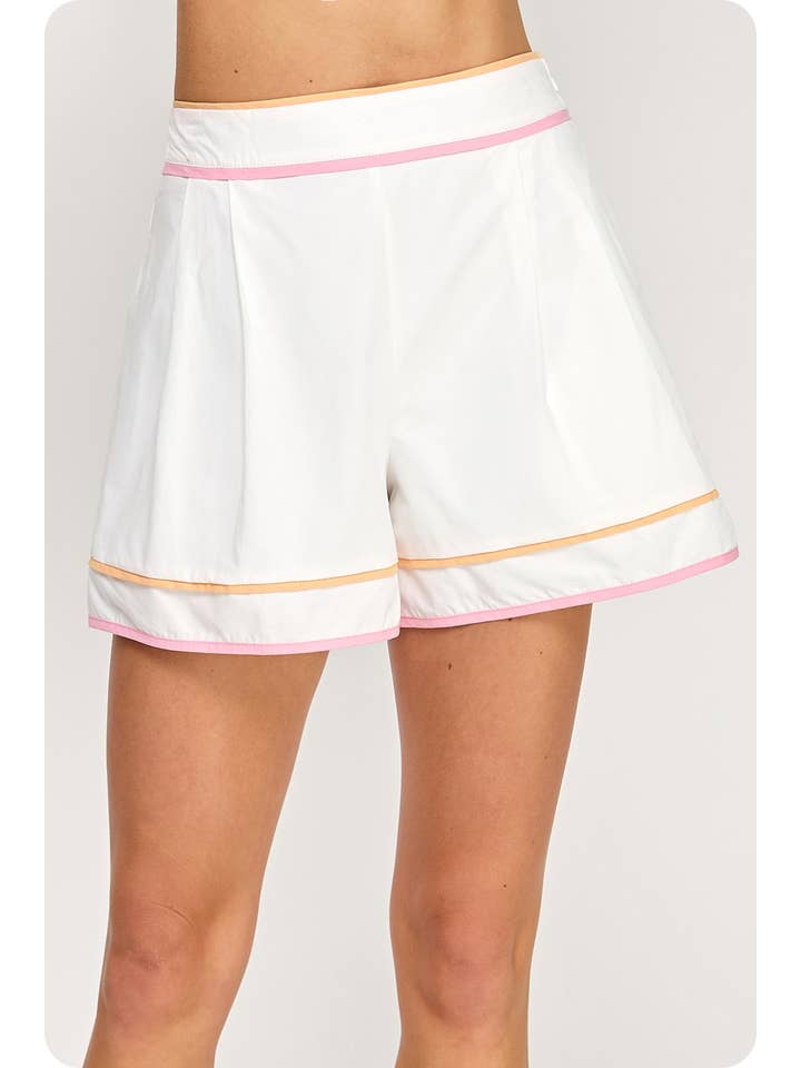 Strut & Bolt - Wholesale Shorts - Women's - Color Block Piping Poplin Shorts18