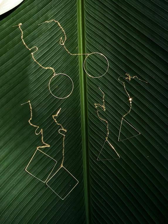 Geometric Threader Earrings for wholesale by Annahmol