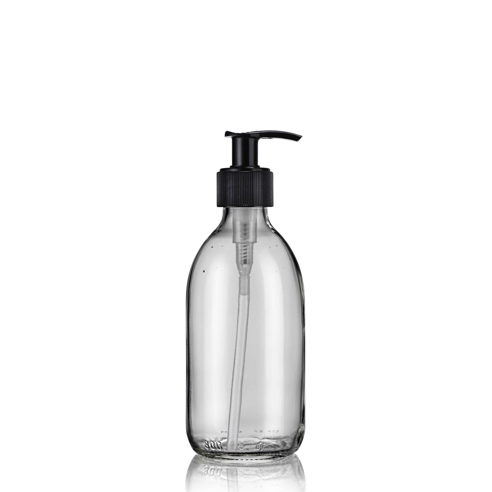 Little Pots - Wholesale Soap Dispenser - Recycled white glass striated black soap dispenser bottle0