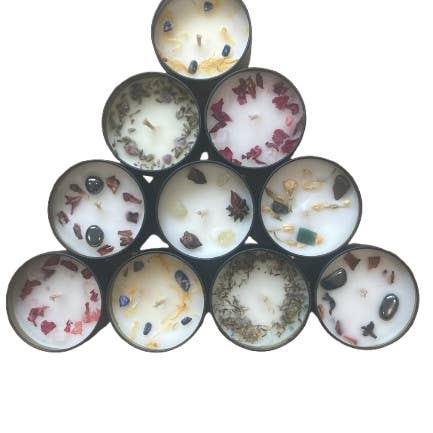 Sally Oliver - Wholesale Jar/Filled Candle - Handmade Rose Petal & Quartz Candle, Plum Rose & Patchouli4