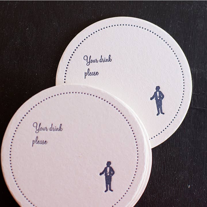 Ancesserie Letterpress - Wholesale Coasters - Perfect Gentleman Coasters1