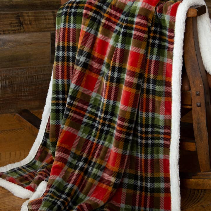 Carstens, Inc. - Wholesale Throw Blanket - Rust & Sage Plush Sherpa Throw6