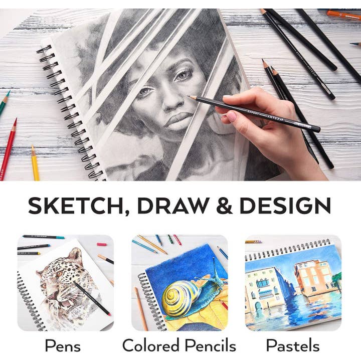 Plaid Crafts - Wholesale Sketchbook/Sketchpad - Arteza® Sketchbook, 9" x 12", 100 Sheets3