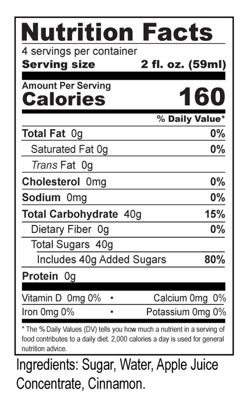 Cooper's Mill - Wholesale Flavored Syrup - Apple Cinnamon Syrup - 8 fl. oz.1