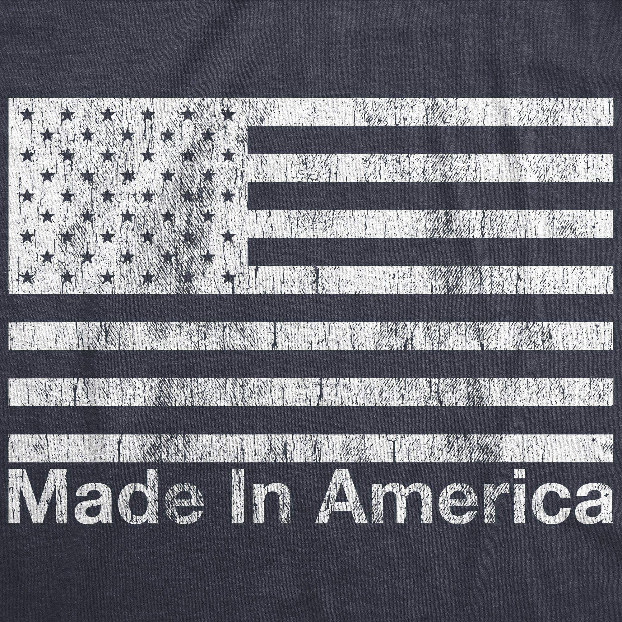 Heather Navy Made In America Men's Tshirt Fourth of July Graphic Tee for wholesale on Faire1