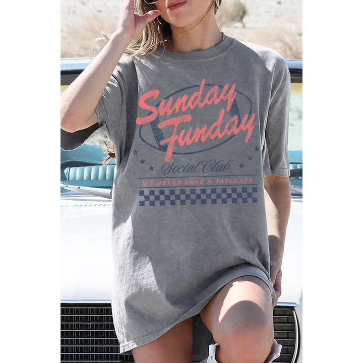 HRTandLUV - Wholesale Tunic - Women's - SUNDAY FUNDAY OVERSIZED MINERAL GRAPHIC TEE3