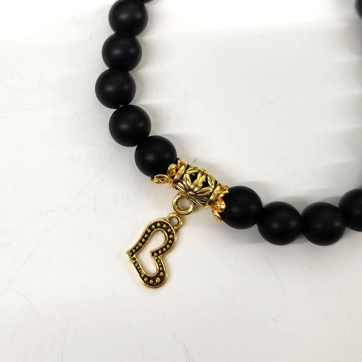 Perlas de color obsidiana negro/dorado PERSONALIZA LAS TUYAS CON COLGANTES para venta al por mayor de Meraki Gemstones