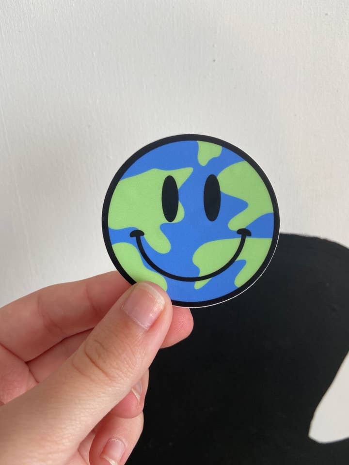 Glad Earth klistermærke for engroshandel hos Alex Daley Designs