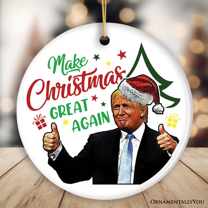 OrnamentallyYou - Wholesale Ornament - Donald Trump Make Christmas Great Again Ornament
