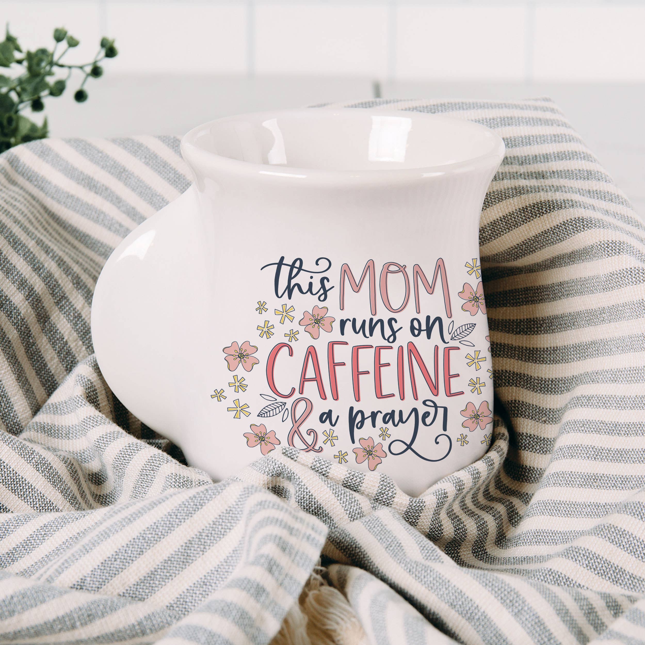 P. Graham Dunn - Wholesale Coffee Mug - This Mom Runs On Caffeine And Prayer Cozy Cup