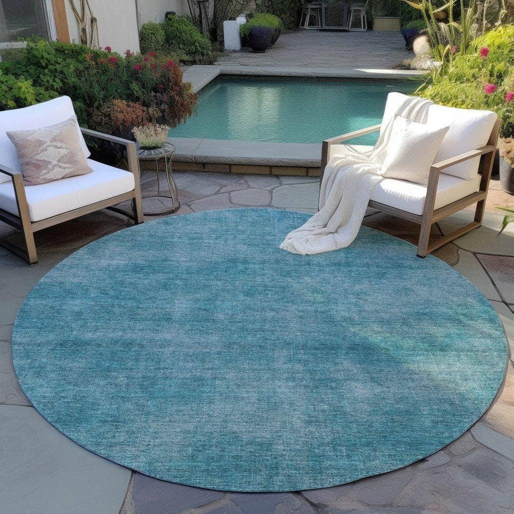 LOOMLAN – wholesale Area rug – Orlena Teal Washable Indoor-Outdoor Rug11