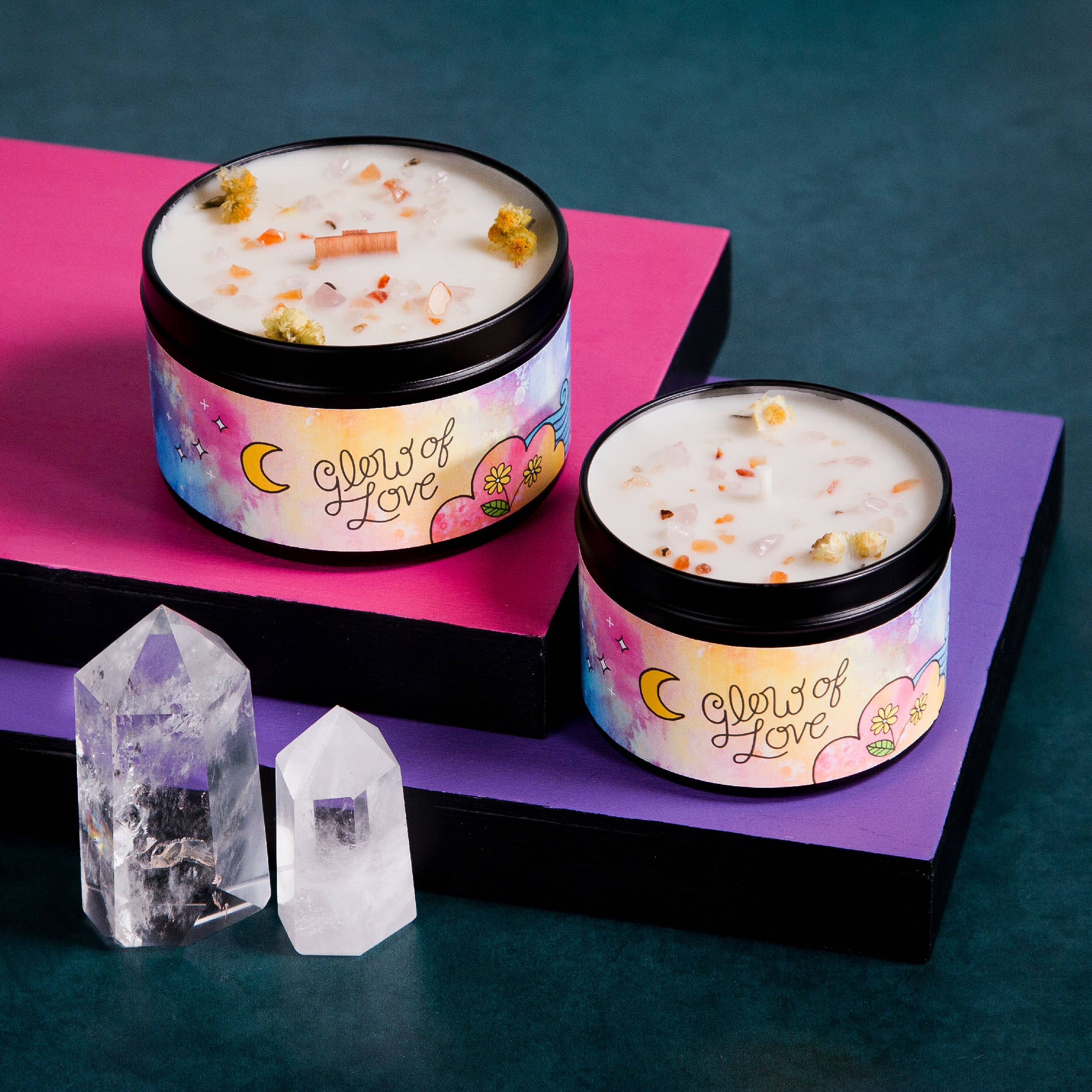 Rachel Beyer - Vente Bougies de voyage - Bougie d'aromathérapie magique Glow of Love - Floral & Spice8