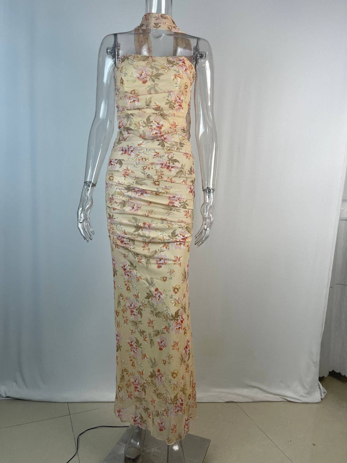 Marayn - Wholesale Hemd- en rokset - Dames - Blauwe Crop Top Rok Set EuroChic Stijl34