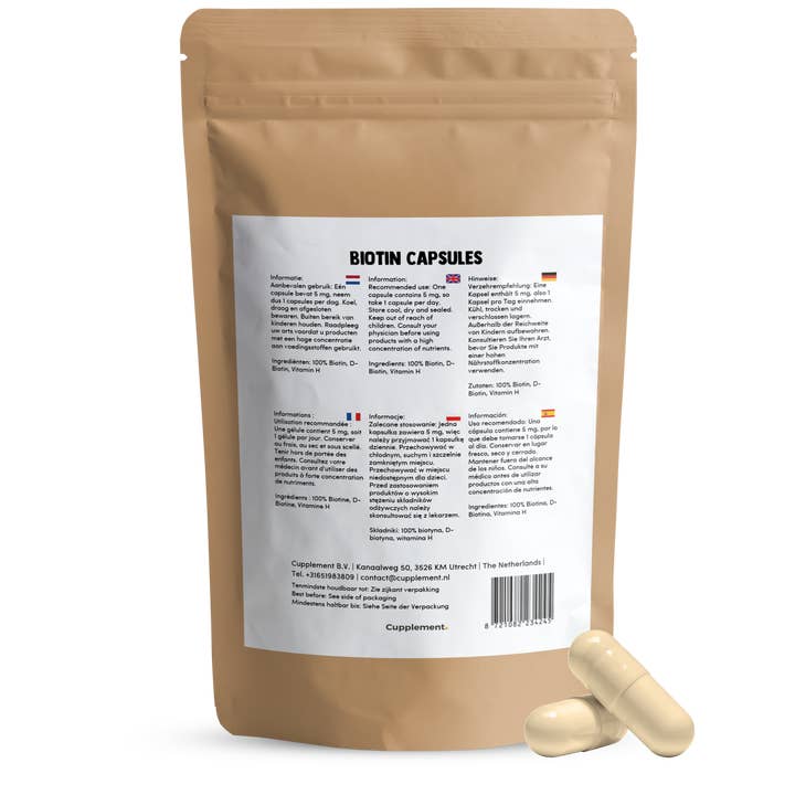 Cupplement - Wholesale Oral Supplement/Vitamin - Biotin 60 Capsules - 10.000 mcg per Capsule