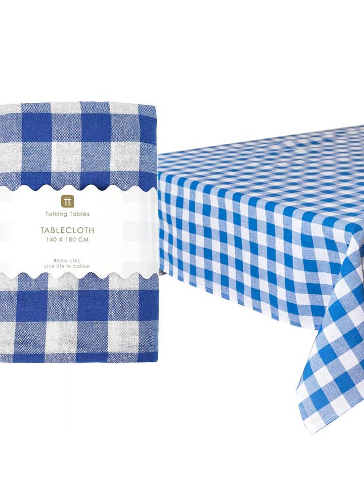 Bon Appetit Blue & White Fabric Gingham Tablecloth and other Purchase Wholesale blue gingham top. Free Returns & Net 60 Terms on Faire trending on Faire.