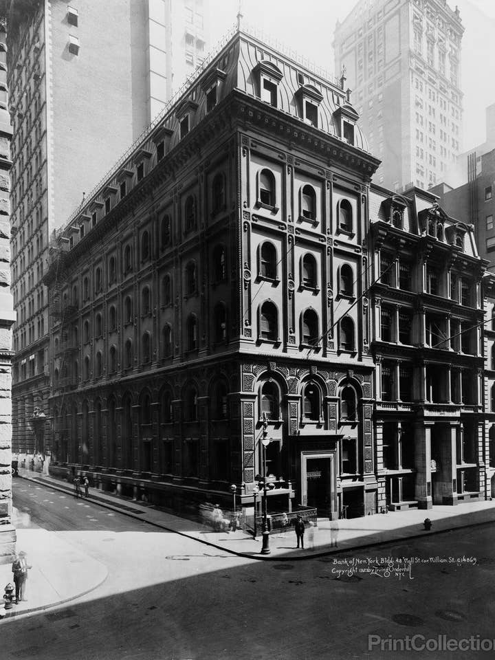 Foto van het gebouw van de Bank of New York, 1922 voor wholesale door Print Collection