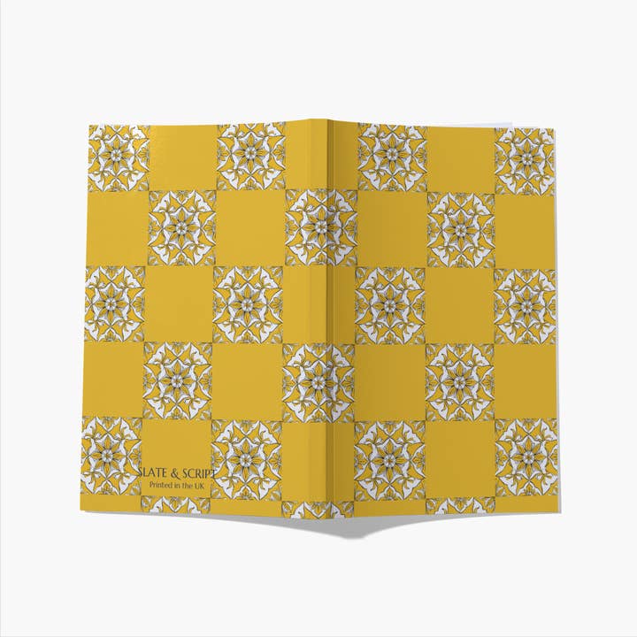 Slate and Script 'Amalfi Yellow tile' A5 Notebook 80 pages for wholesale by Slate and Script