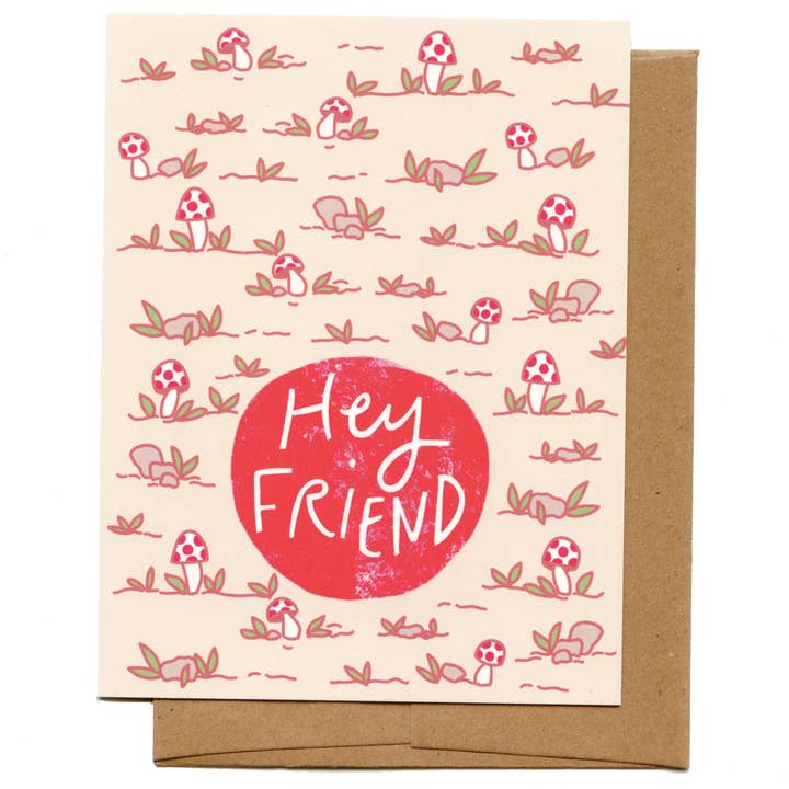 Lucky Sardine – Engroshandel Venskabskort – Svampe, Paddestol Venskabsnotekort- Hej ven1