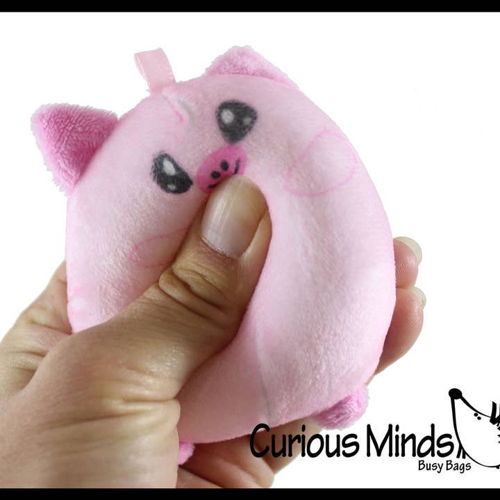 Curious Minds Toys - Wholesale Squishy Toy - Kids & Baby - 1 Plush Farm Animal Sugar Ball - Thick Glue/Gel Stretch Ball10