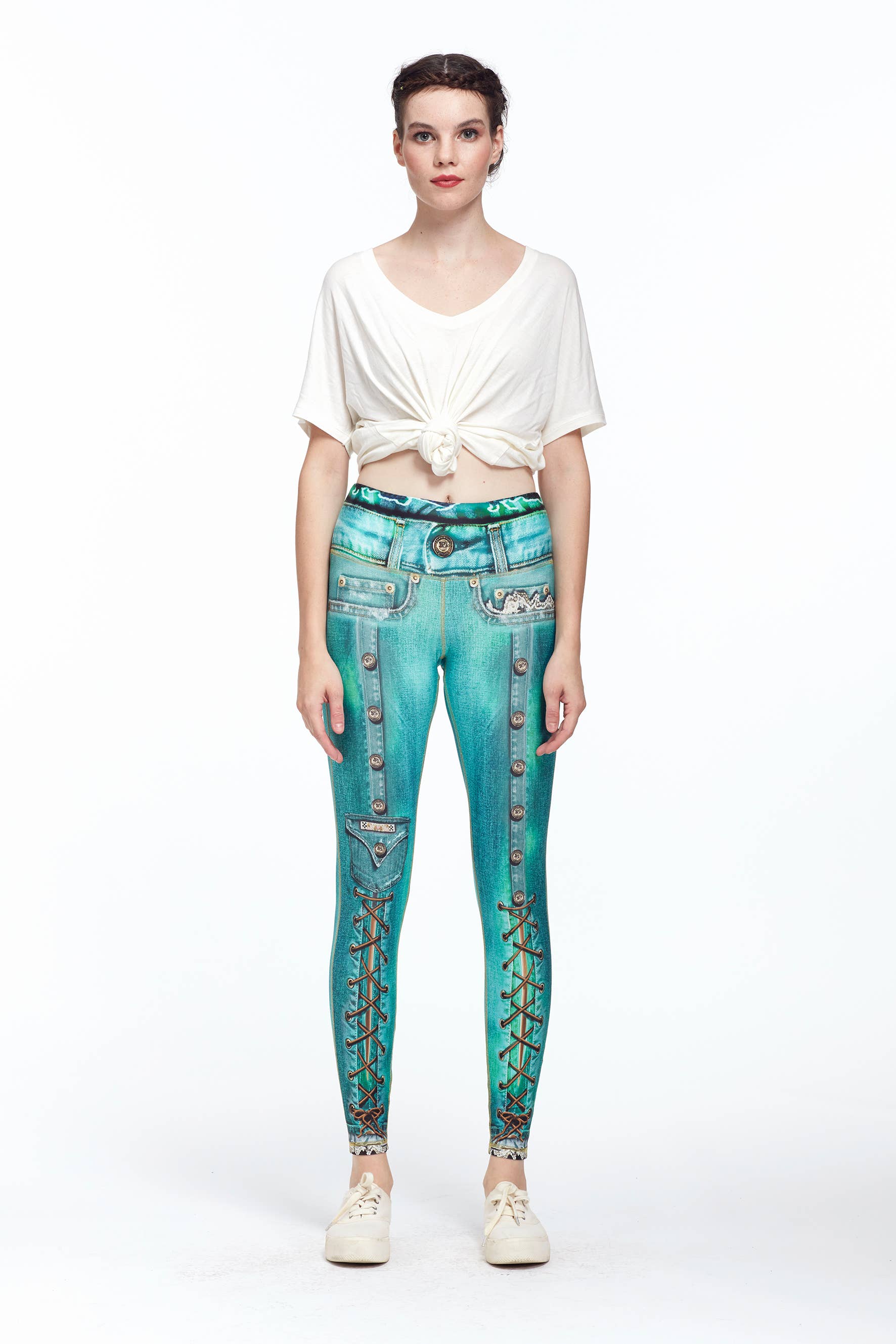 IPNG Design - Wholesale Fashion Leggings - Women's - Denim Print Leggings Sezar - Basic10
