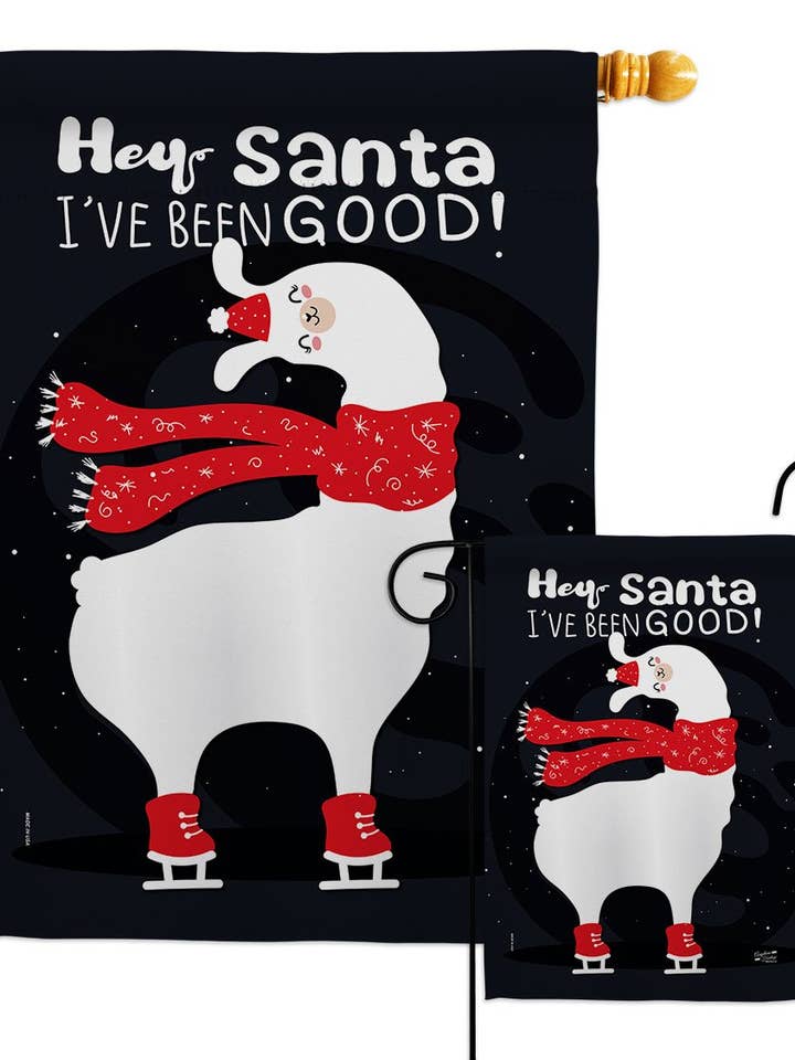 Eu tenho sido bom inverno Natal Wildlife Humor Flag por atacado de Two Group Flag Co