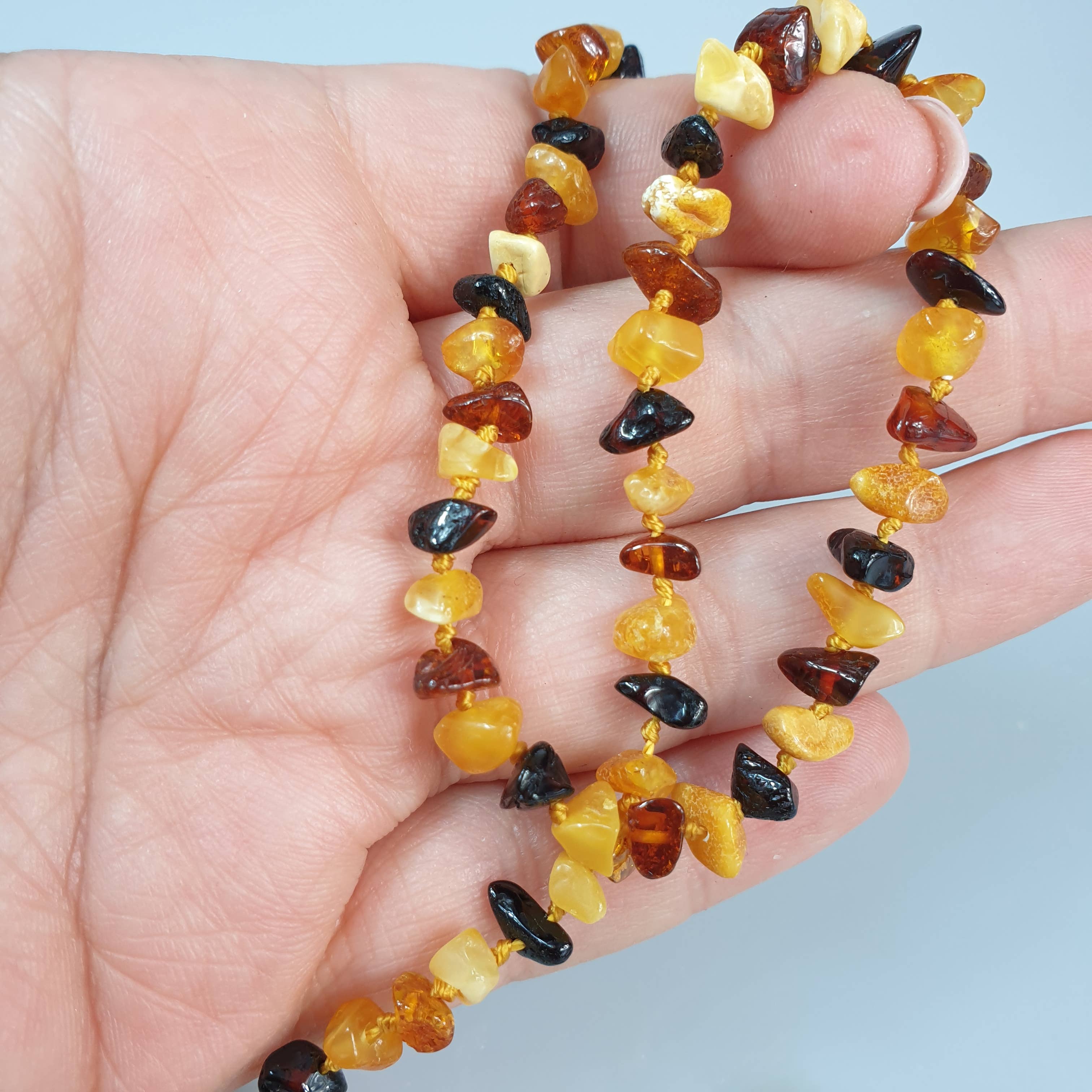 AmberLithuania - Wholesale Beaded/Pearl Necklace - Gemstone necklace Healing crystal chain5