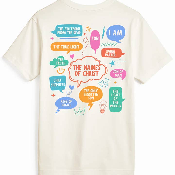 Rabiscos dos Nomes de Cristo | T-shirt Unissexo por atacado de Made By Yen