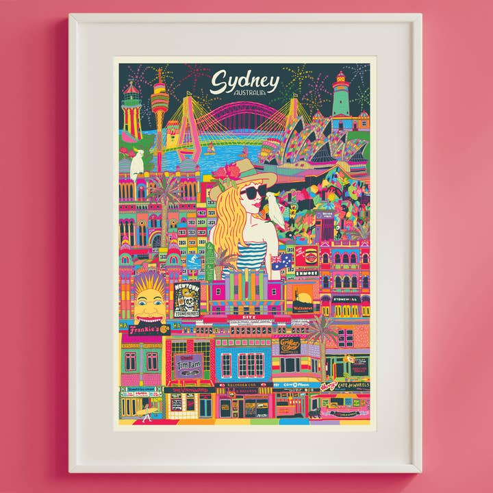 Sydney Australia Travel Print for wholesale by Lost Plots