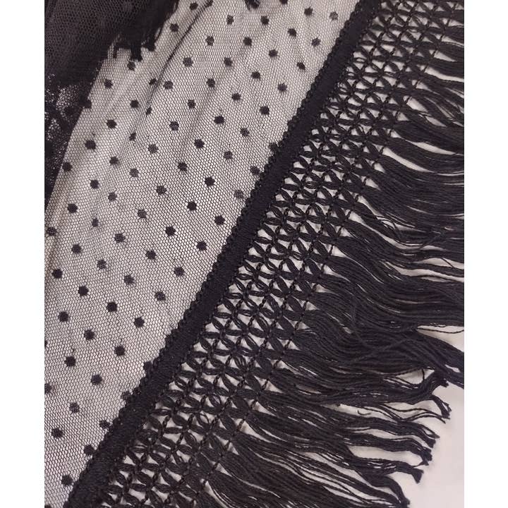 Susana Escribano - Wholesale Wrap - Women's - Flamenco shawl with plumeti fabric for women11