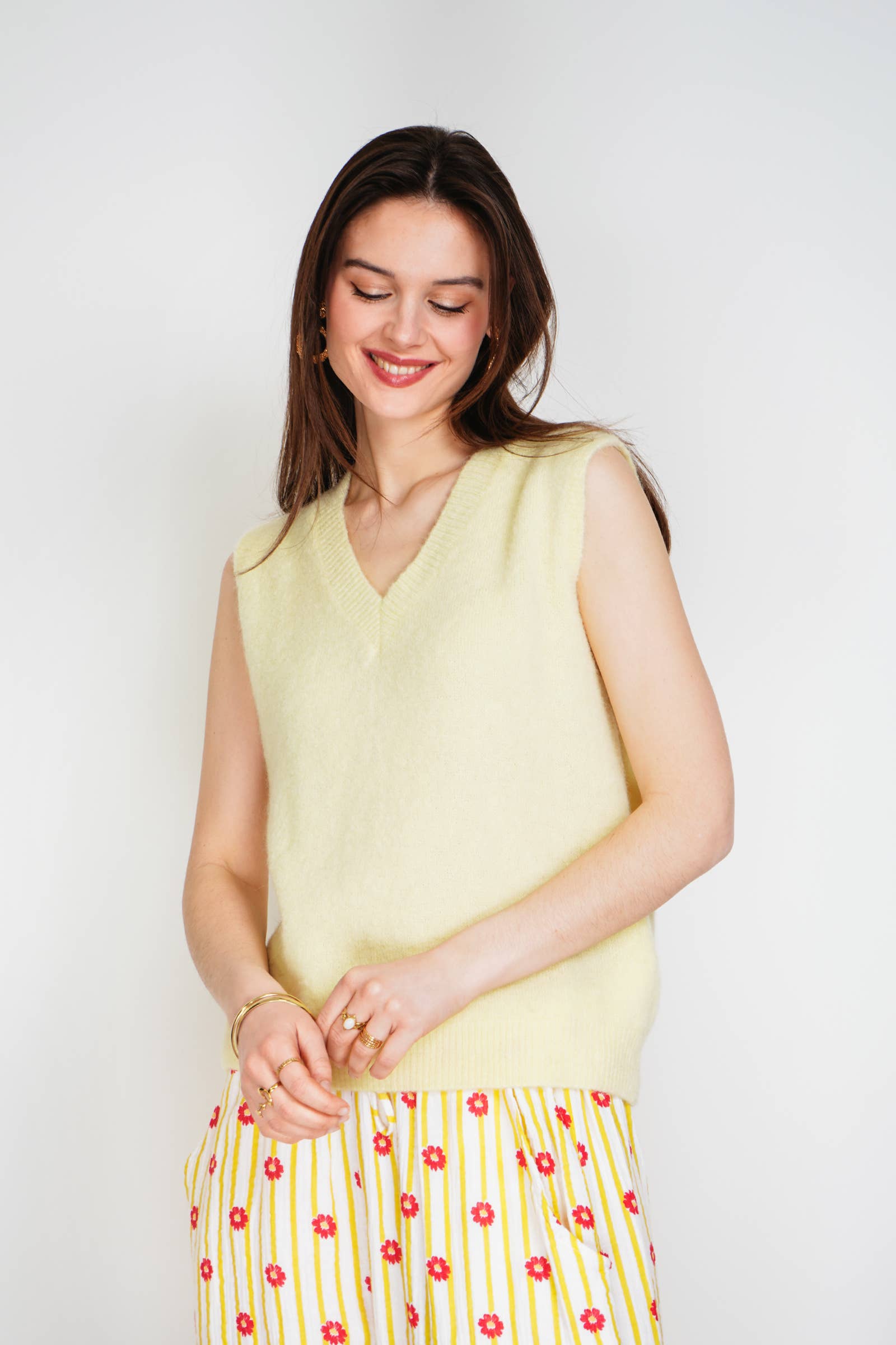 NOELINE – Engroshandel Pullover - Dame – Superfin alpaca vest uden ærmer 2651011