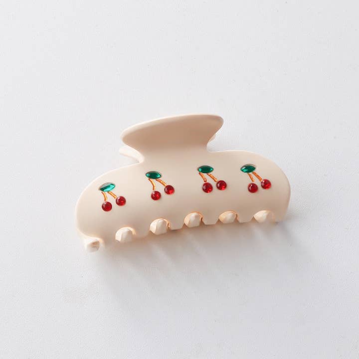 NINEXIS - Wholesale Hair Clip - Women's - CWAHA1399_LOVELY CHERRY HAIR CLAW CLIP