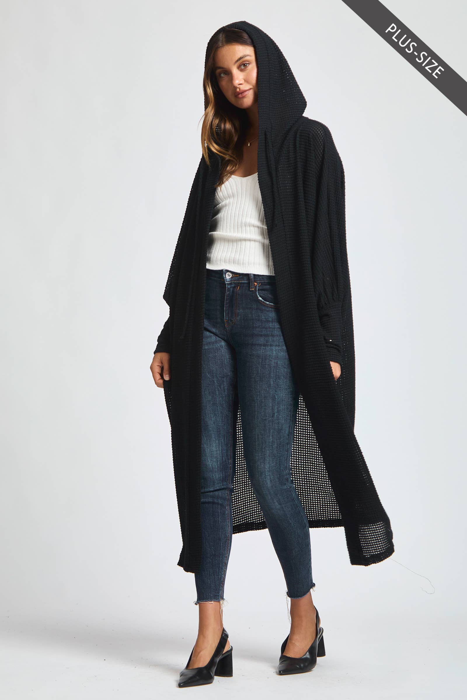 Dear Scarlett - Wholesale Cardigan - Women's - PLUS SIZE Cozy Knit Maxi Duster9