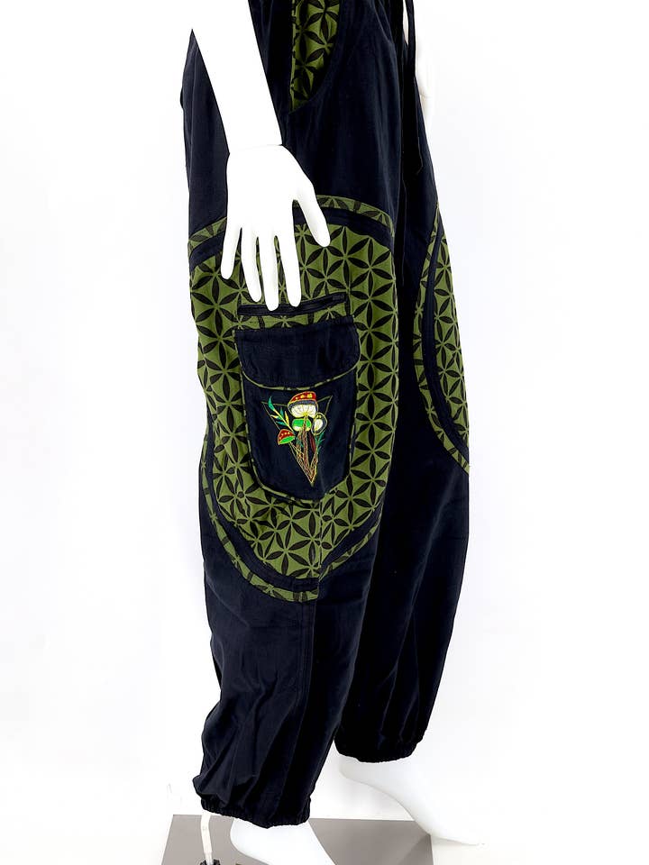 Himalaya Handmade - Wholesale Pants - Women's - Cotton Hippie Handmade Harem Mushroom Embroidered Bohemian Pants39