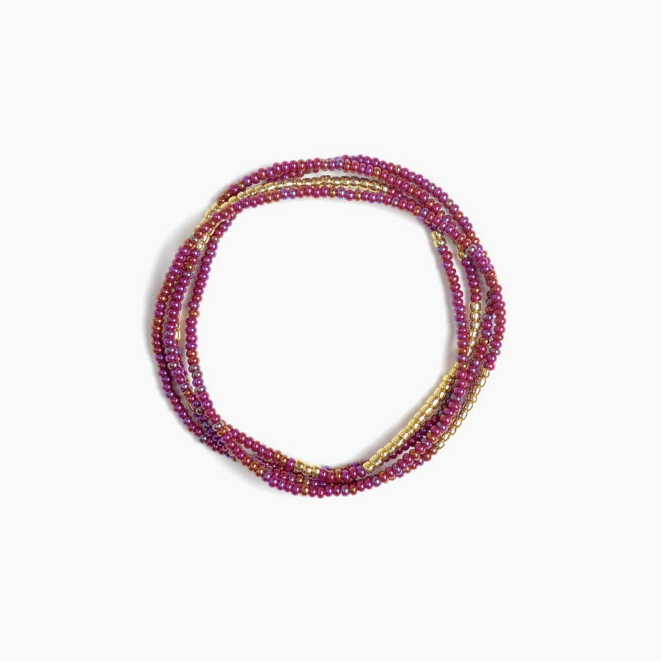 Altiplano - Wholesale Beaded Bracelet - Gold Bead Stretch Necklace Wrap Bracelet3