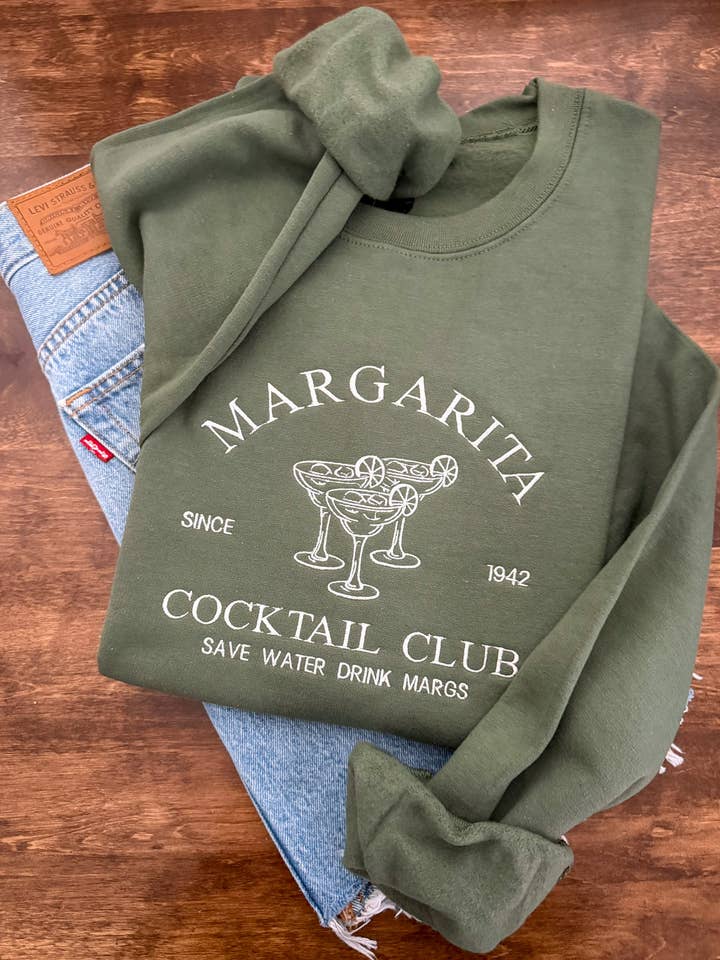 Margarita Embroidered Sweatshirt for wholesale by Rustic House Creations