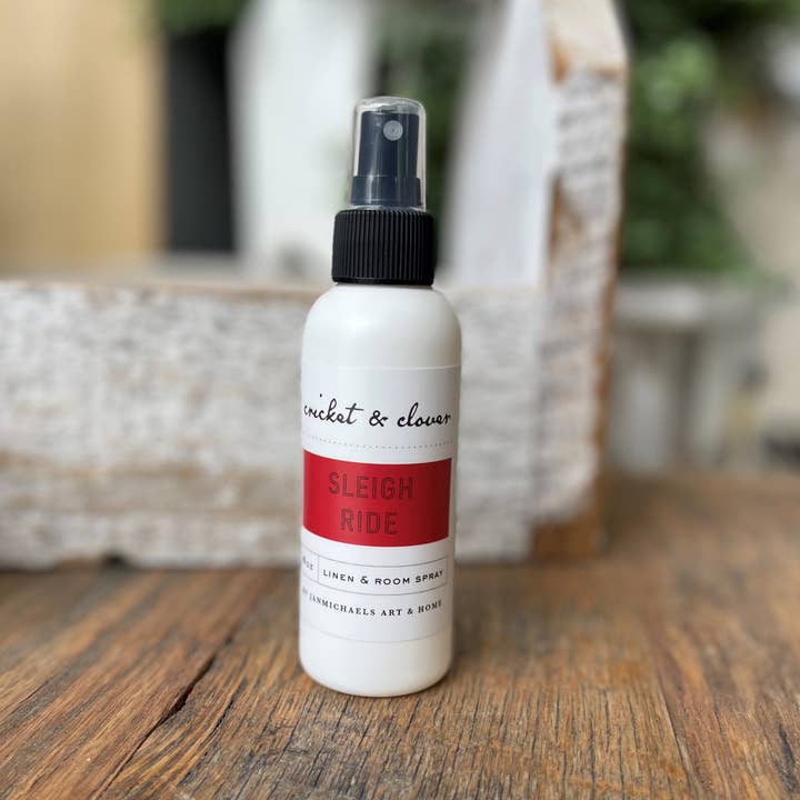 Sleigh Ride Linen & Room Spray for wholesale by JanMichaels Art & Home