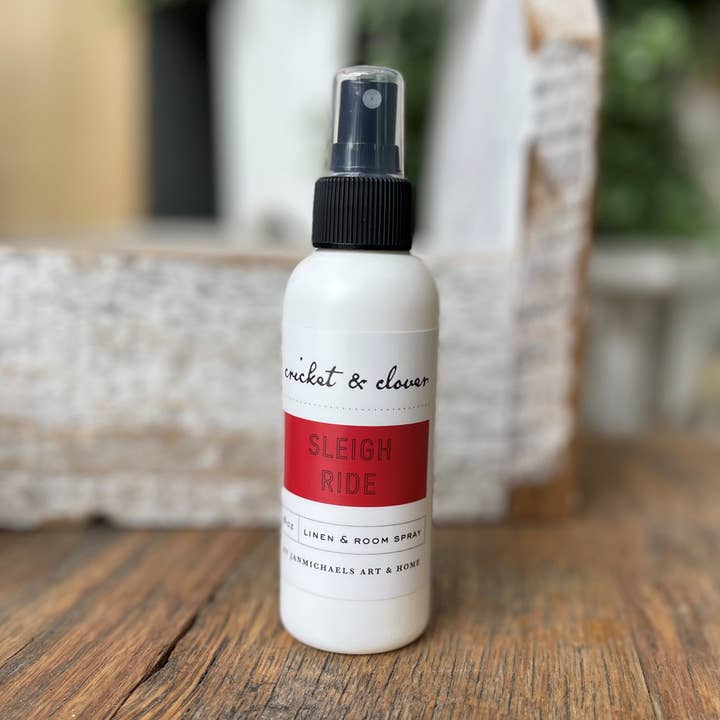 Sleigh Ride Linen & Room Spray for wholesale by JanMichaels Art & Home