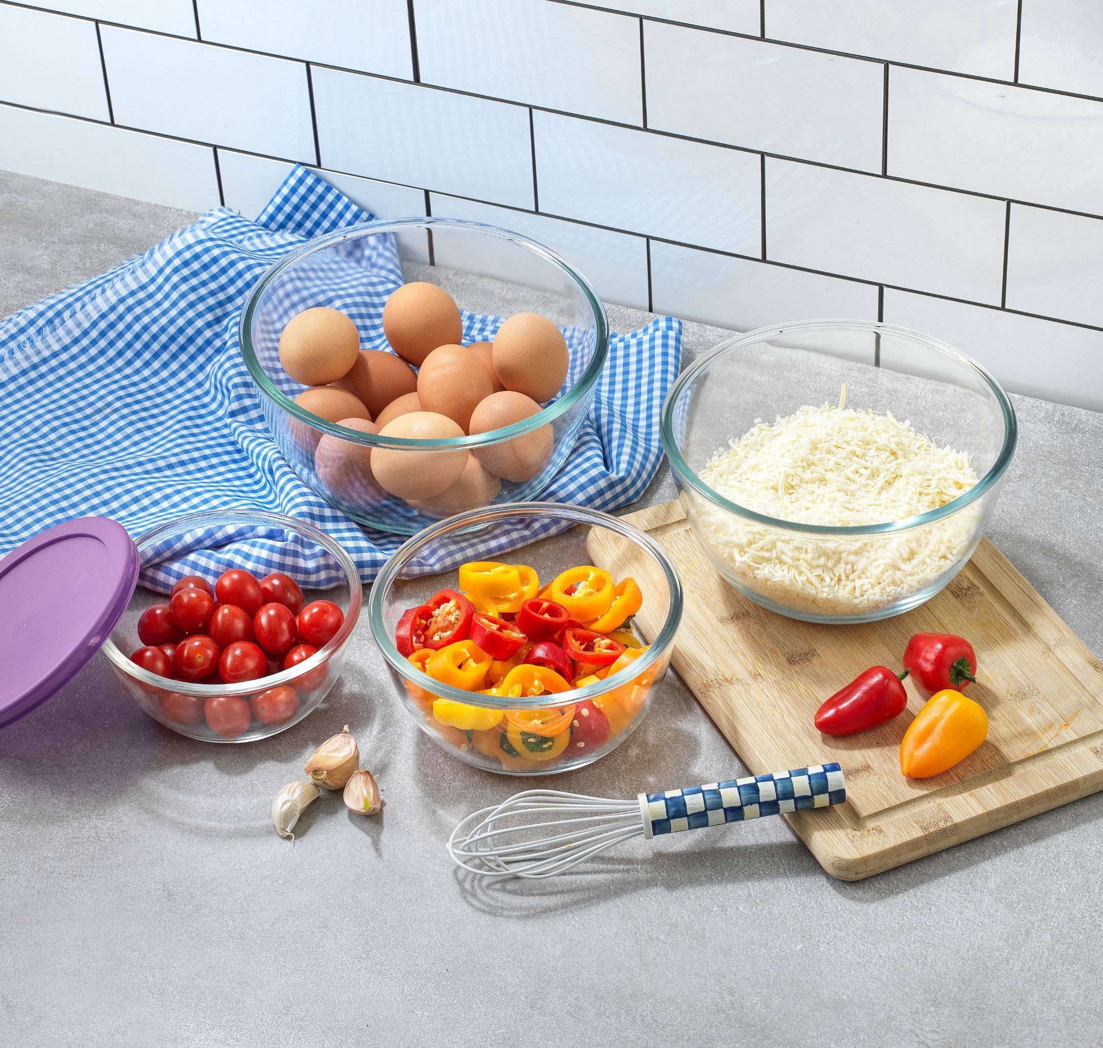 JoyJolt - Wholesale Mixing Bowl - 4 Glass Mixing Bowls With Lids, Nesting Bowls12