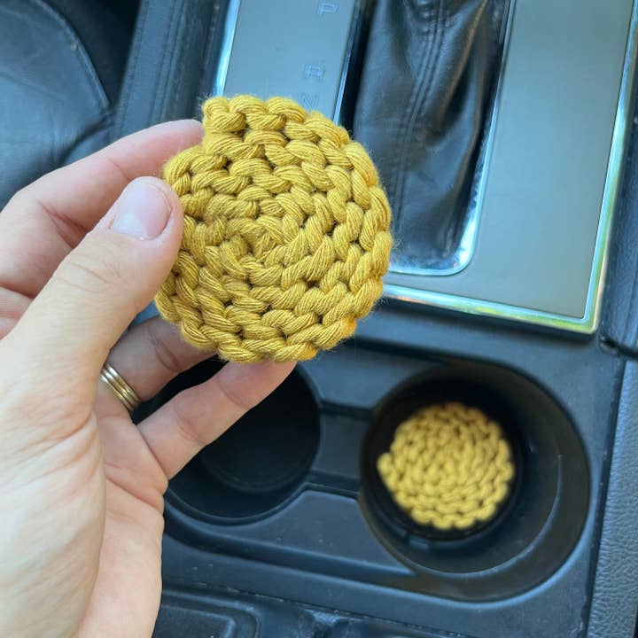 The Thrifty Handmade - Wholesale Car Coaster - Women's - Macrame Car Coasters (Set of 2) Boho Car Decor and Accessory4