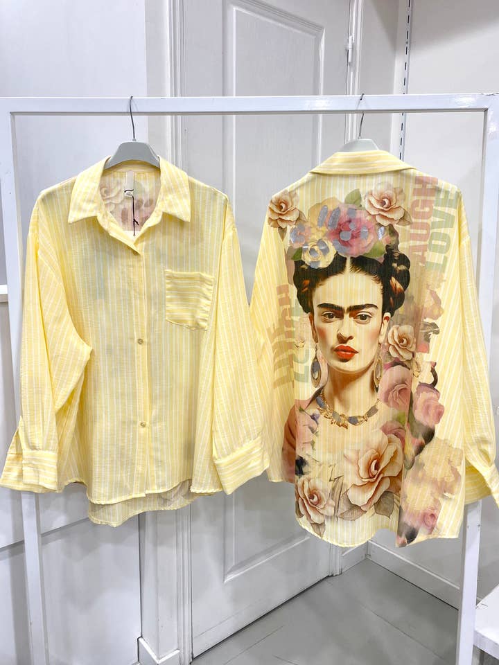 Tryckt skjorta i linblandning för wholesale av NOS