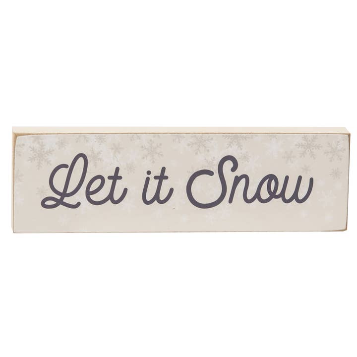 Col House Designs - Wholesale Sign - Let It Snow Skinny Block, 3 Assorted2