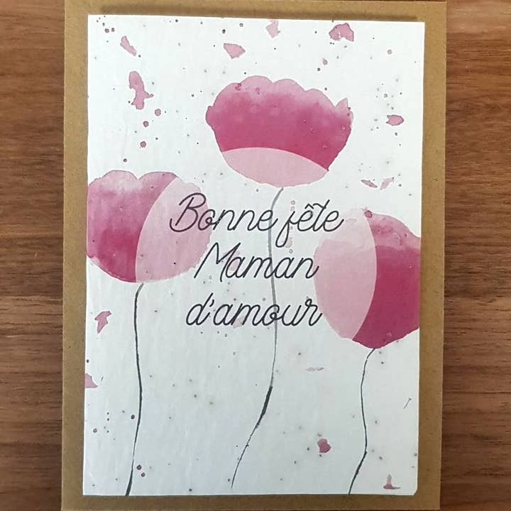 Des Mots Qui Fleurissent - Wholesale Mother's Day Card - Card to plant - Happy Mother's Day