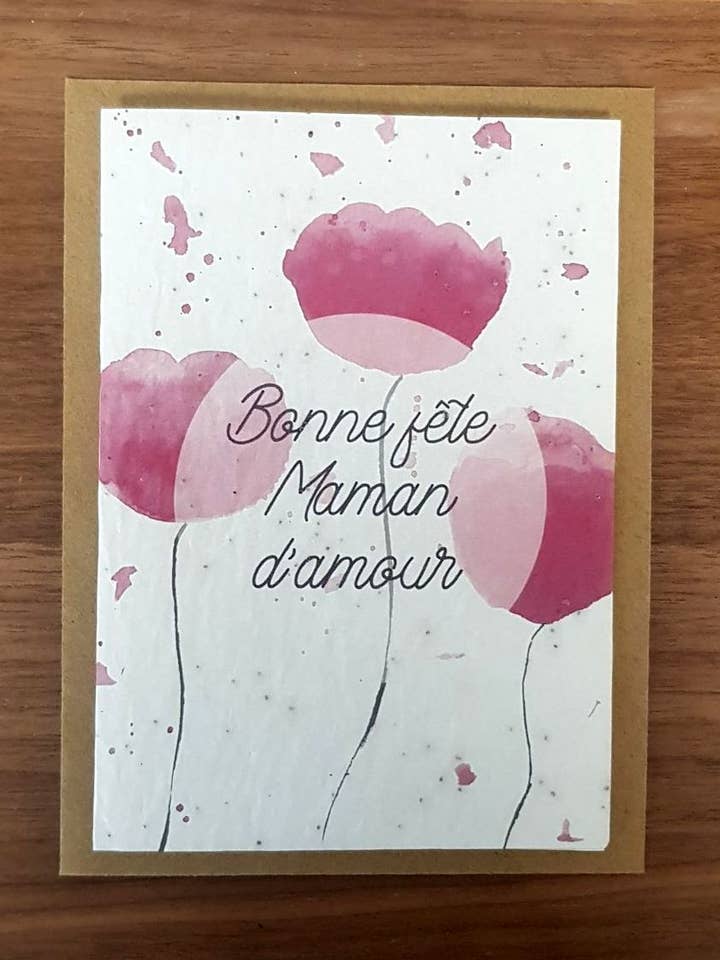 Kort til plante - Glædelig mors dag for engroshandel hos Des Mots Qui Fleurissent