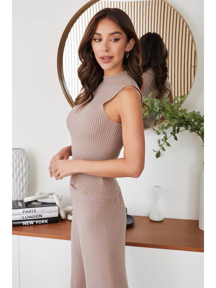 MILIO MILANO - Vente Haut en maille â femme - COQUILLE CĂTELĂE EN VISCOSE SANS MANCHES (330117/37715)18