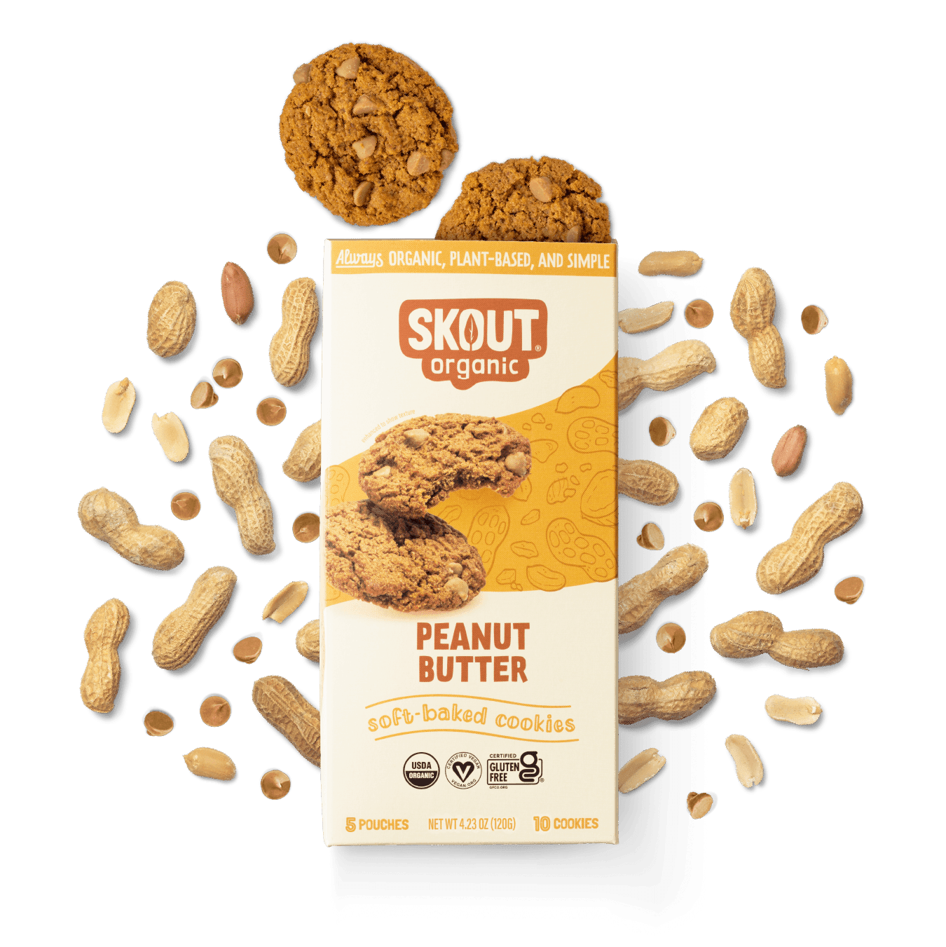 Skout Organic - Wholesale Cookie - Skout Organic Peanut Butter Soft Baked Cookies | Gluten-Free1